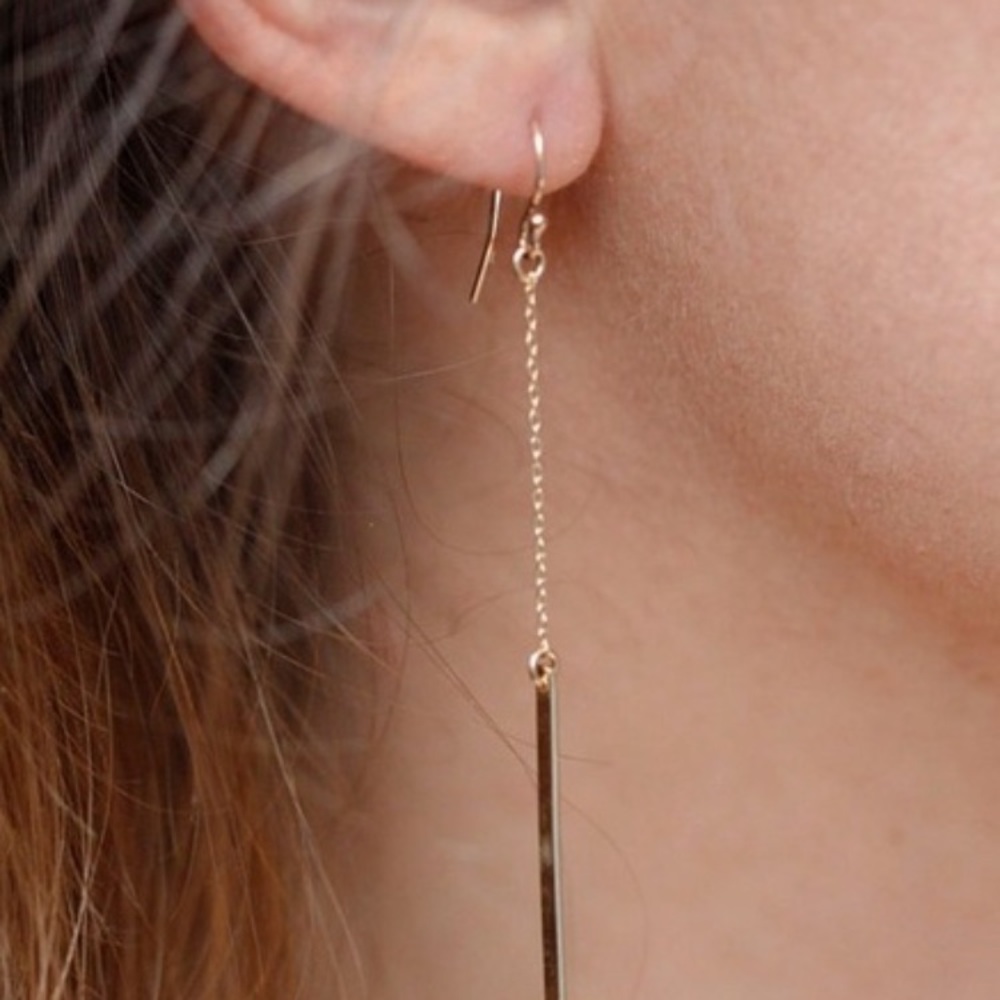TRADEWholesale - Bar drop earrings - gold & silver - Picture 2 of 8